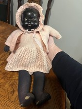 Antique black baby - doll, bisque