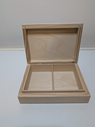 Plain wooden playing card box - plain,