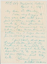 Halldór Laxness Signed Letter - Icelandic Writer