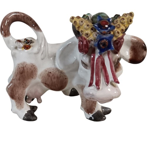 Austrian ceramic cow figurine - austrian,