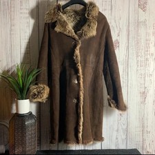 Long Sheepskin Coat Brown