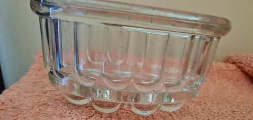 Vintage clear glass - vintage, oval