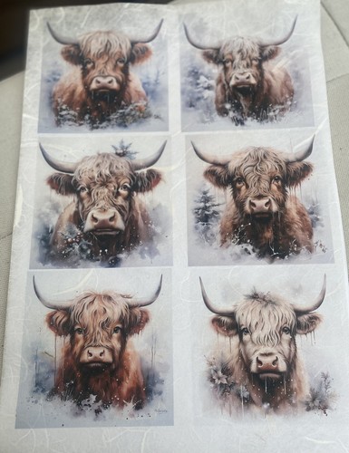 Rice paper decoupage winter - decoupage,