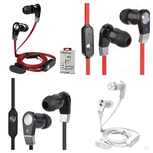 Flat ear stereo earphones - flat,