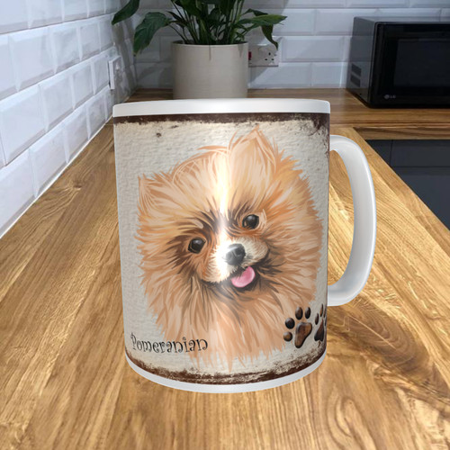 Pomeranian dog 11oz coffee mug - coffee,