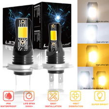 2PC H7 3000K 6000K LED Kit