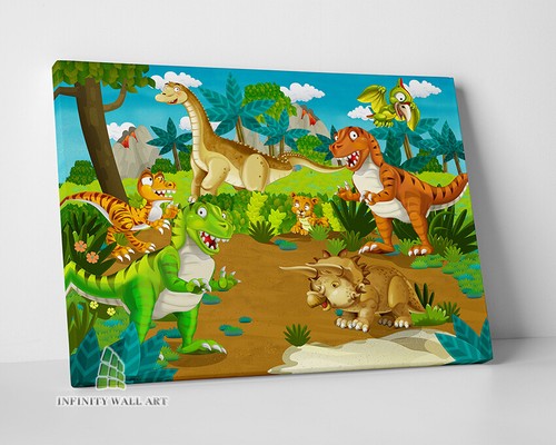 Dinosaur world canvas - canvas, art