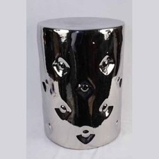 Ceramic Button Stool in a