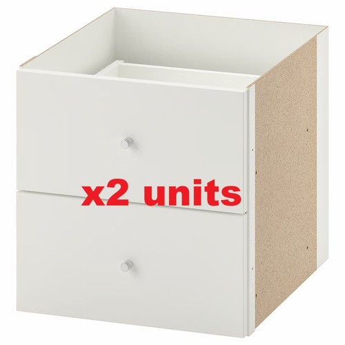 Ikea kallax insert with 2 - ikea,