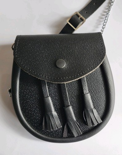 Black real leather day - black,