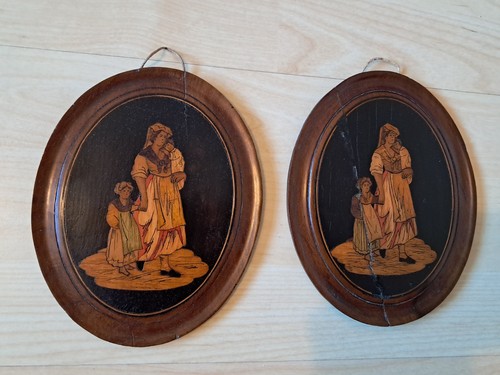 Antique pair sorrento ware - antique,