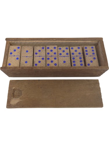 Vintage wooden dominoes - wooden, set