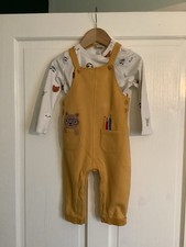 JOHN LEWIS BABY BOYS 9-12 MONTHS DUNGAREES OUTFIT, SET, BUNDLE COMBINE POST