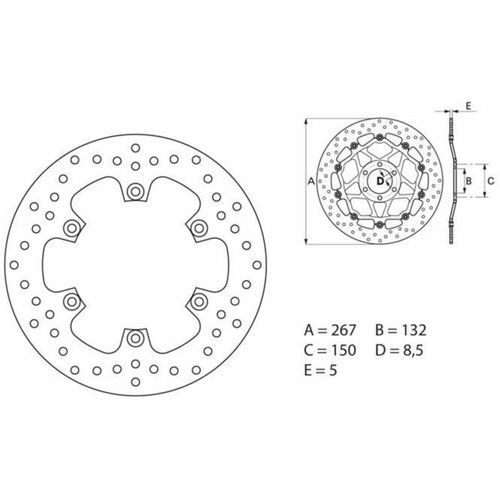 Series oro brake disc - rigid,