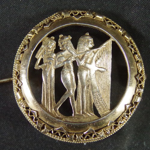 Egyptian revival brooch - egyptian,