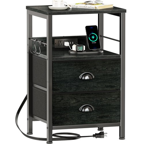 Furologee nightstand with - nightstand,
