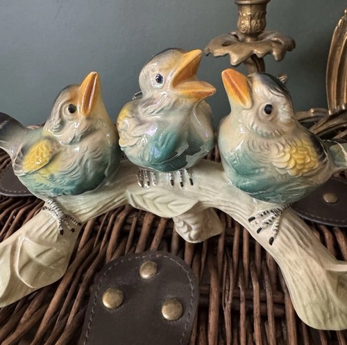 Mid century lustreware birds - lustreware,
