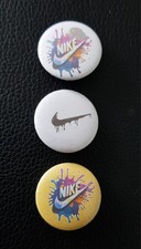 Nike Badges x3 - Sports Button Badge Set - Ideal Stocking Filler Gift Idea