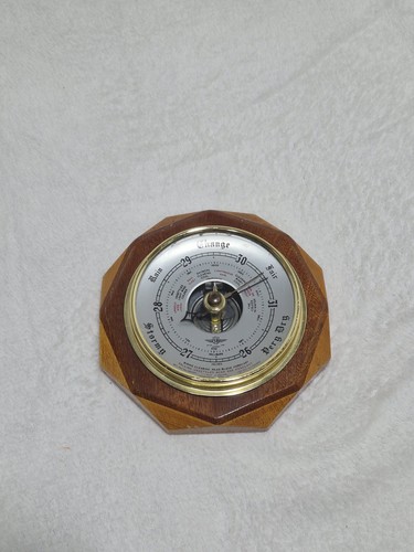 Vintage wooden wall barometer - wooden,