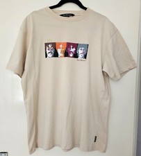 BEN SHERMAN Vintage 2000 The Beatles Mens Beige Large Short Sleeve Tshirt