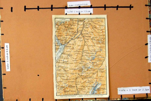 Original old antique print map - print,