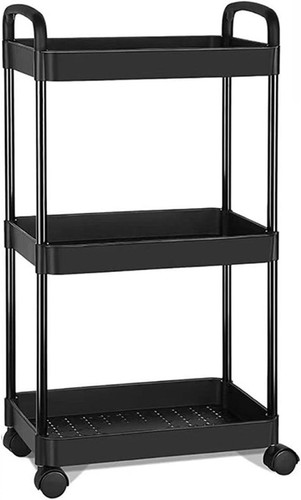 Tier storage trolley cart on - 3,