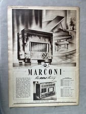 Marconi - The Marconiphone - 1937 Vintage Coronation Advertising Original Advert