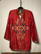 100% Silk Red Indigo Moon