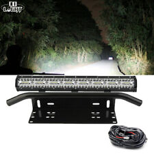 20INCH LED Light Bar 480W+Bull Bar Front Bumper License Plate Mount Bracket Wire