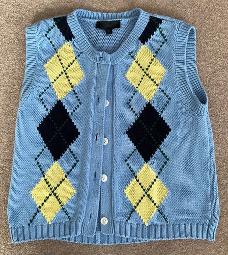 Cotton knit blue yelllow - knit, blue/yelllow