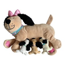 Manhattan Toy Company Dog Soft Toy Nursing Nina X3 Puppies Breast Feeding Magnet