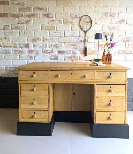 Antique pine office desk