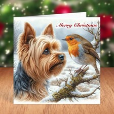 Yorkshire Terrier Dog Christmas Card