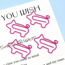 Pink Piggy Pig Paper Clip