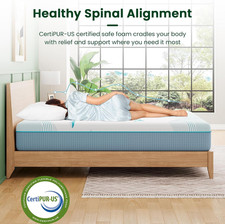 Gel Memory Foam Mattress with Washable Cover Orthopaedic Pressure Relief Cooling