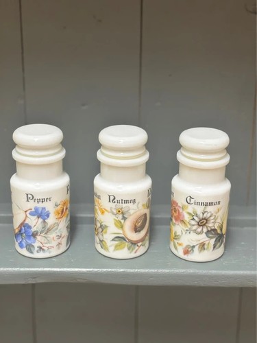 Vintage milk glass - glass, jars