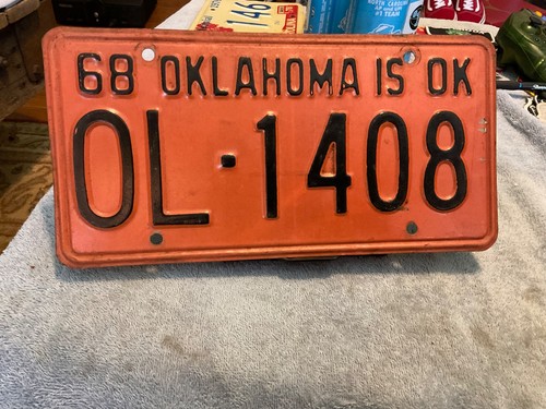 Oklahoma license plate - ok,