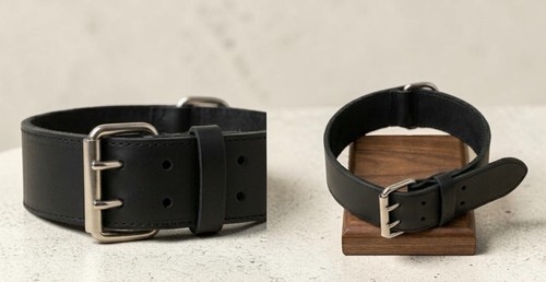 Genuine leather dog - leather,