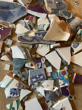 Mosaic Art Ceramic Pottery Shards, Small 100g Random Bag 