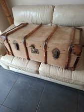 Vintage steamer trunk case - steamer,
