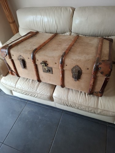 Vintage steamer trunk - vintage, case