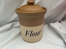 Vintage Stoneware Flour Jar