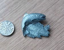 LOVELY VINTAGE PEWTER FISH BROOCH BY A.R.BROWN
