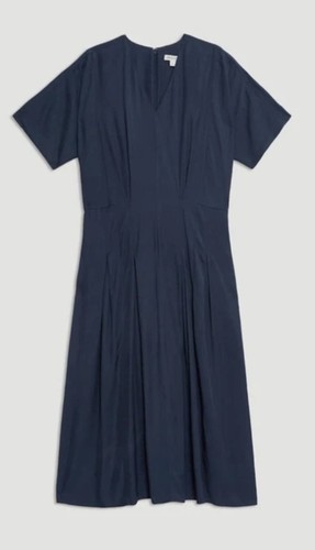 Jaeger navy pleated pintuck - pleated,