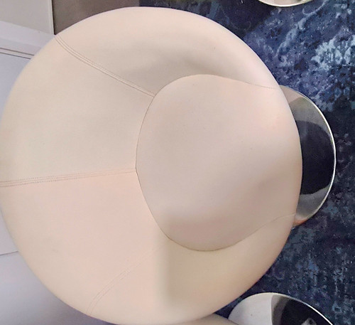 White swivel accent - accent, 75cm