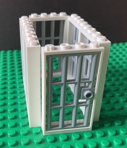 Lego jail door barred walls - door, /