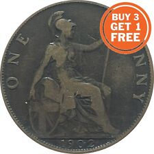 PENNY EDWARD VII COIN CHOICE OF YEAR 1902 - 1910