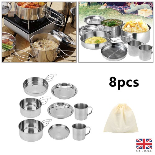 8pcs camping cookware - 8pcs,