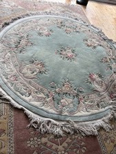 A DELIGHTFUL HANDMADE TRADITIONAL CHINESE ORIENTAL ROUND RUG (182 x 182 cm) 