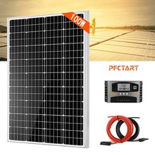 100W Solar Panel Kit 12V Battery Charger 40A Controller RV Trailer Camper Van